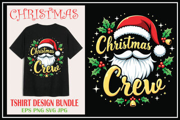 Christmas Crew T-shirt Design Bundle