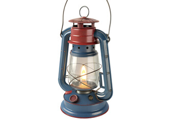 Vintage Red and Blue Camping Lantern