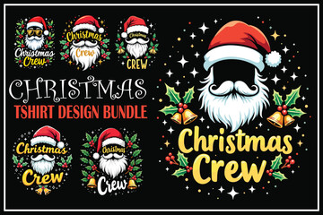 Christmas Crew T-shirt Design Bundle