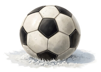Fototapeta premium Classic Black and White Soccer Ball