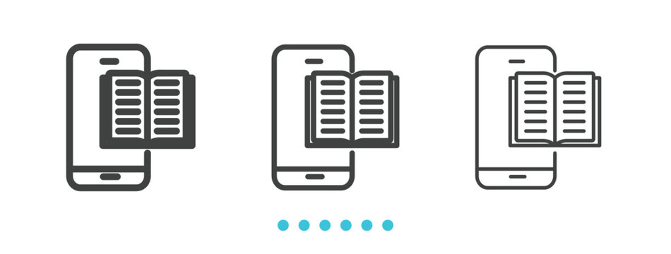 E-learning Icon. Thin line icon vector