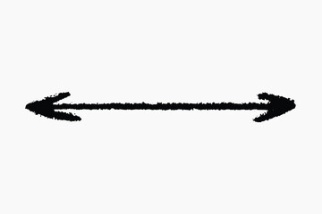 Double-headed arrow sketch illustration vector
