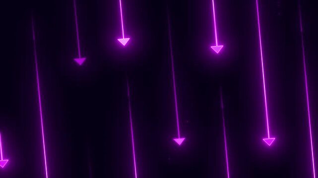 abstract background with lights. downwards arrows