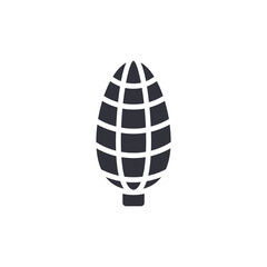 Stylized Abstract Pinecone Artistic Symbol Simple Graphic