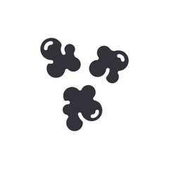 Smoke Steam Icon Abstract Shape Cloud Pollution Symbol