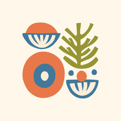 Minimal vector illustration inspired by meditation and calm energy. Features yoga poses, abstract shapes, and natural harmony &mdash; perfect for mindful design and modern wall art.