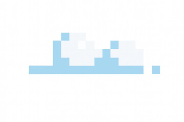 Cute Pixel Cloud: Whimsical Illustration for Weather Apps, Game Design, and Playful Designs, Adding a Retro Charm to Any Project
