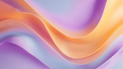 Abstract elegant curve background with soft pastel color gradient. Dynamic light fluid flow concept. Modern graphic design for banner.