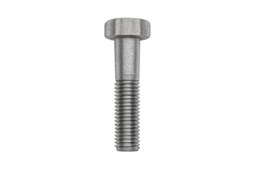 Hex bolt for industrial assembly and machinery repair, PNG transparent background