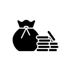 Money sack and money icon