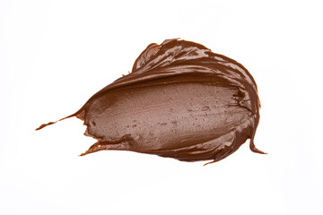 Cream chocolate on a white background	
