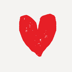 Bold red heart illustration, Valentine's Day vector