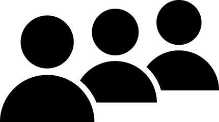 Solid icon group. People group icon set, persons, logo human, team icons, user profile symbol. Group of people or group of users. Persons symbol. Vector