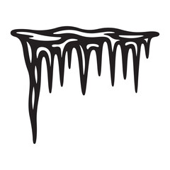 Minimal Black Icicle Silhouette Vector