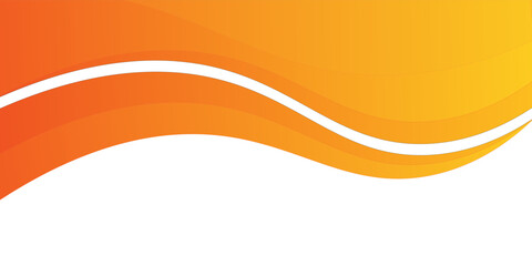 orange and white business wave banner background. vector