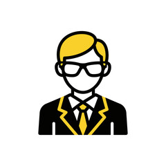 Fototapeta premium Business man icon for professional profile pictures and avatars