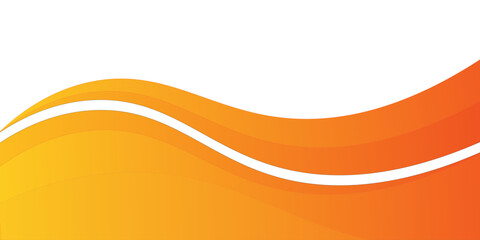orange and white business wave banner background. vector