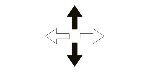 3d arrows direction signs left right up down