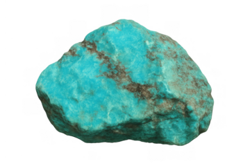 Raw turquoise gemstone displaying vibrant blue-green color and natural matrix, for jewelry and spiritual themes