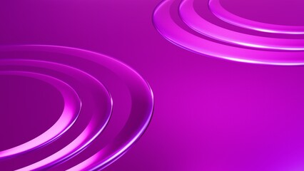 Abstract saturated pink violet background with imitation of rings. 3D render.