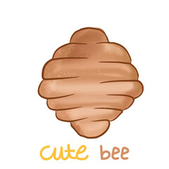 watercolor bee element design collection. watercolor clipart. kawaii bee