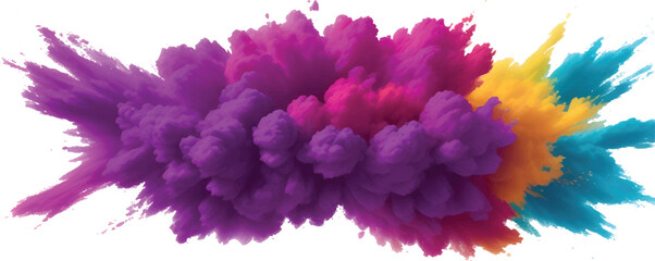 Abstract watercolor background with purple and pink ink splashes resembling a lilac flower blossom