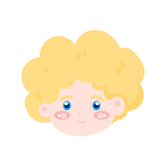 Angelic child emoticon pack featuring a wide range of emotions and curly blonde hair
