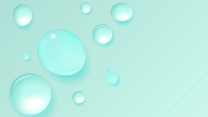 Transparent Serum Droplets on Pastel