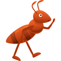 Orange Ant Insect Icon in Isometric Style Isolated on White Background With Transparent Background