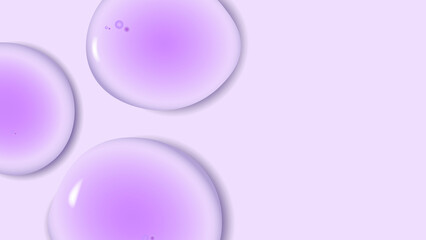 Transparent Serum Droplets on Pastel