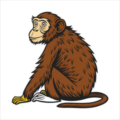 orangutan, sitting, detailed, high quality, digital art, hyper realistic, 8k resolution
