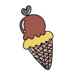 Retro groovy heart, urger, alloon, love, cloud illustration with colorful concentric layers for Valentine's Day