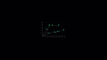 Dynamic Data Visualization: Animated Green Line Graph on Black Background - Powered by Adobe