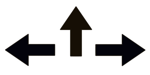 red arrow icon direction signs left right up 