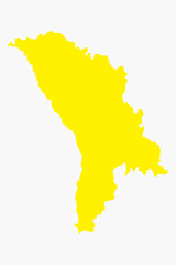 Vector graphic artwork suitable for print and web containing flat detailed map of MOLDOVA