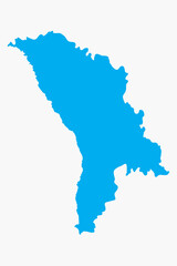 Obraz premium Vector graphic artwork suitable for print and web containing flat detailed map of MOLDOVA