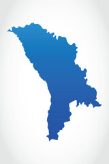 Vector graphic artwork suitable for print and web containing flat detailed map of MOLDOVA