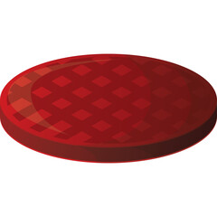 Round Red Pie With Lattice Crust Isolated On Transparent Background Detailed Texture Close Up Studio Shot