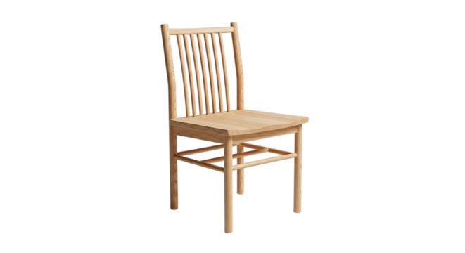 Natural Wood Chair Simple Design Minimalist Furniture Light Colored Wood Interior Design Room Decor Scandinavian Style