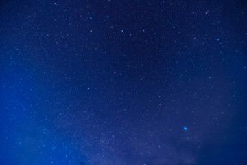 Starry sky background Beautiful night landscape. Bright way galaxy over Altay mountains