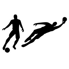Silhouette football player's