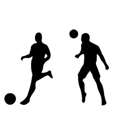 Silhouette football player's