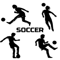 Silhouette football player's