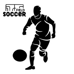 Silhouette football player's