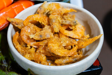 fried tiny shrimps