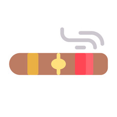 cigarette icon with flat style