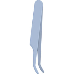 Pale Blue Metal Tweezers Tool for Precise Grasping and Manipulation on a Clean White Background Demonstrating Fine Motor Skill Aid