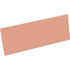 Pale Orange Rectangular Shape Isolated on Transparent Background Minimalist Design Element Graphic Resource Abstract Geometric Form Clean Simple Shape