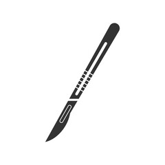 Scalpel knife symbol icon isolated on transparent background