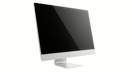 Sleek All-in-One Computer on Stand with Blank Screen for Creative Work